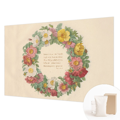 Non-woven photo wallpaper Floral wreath