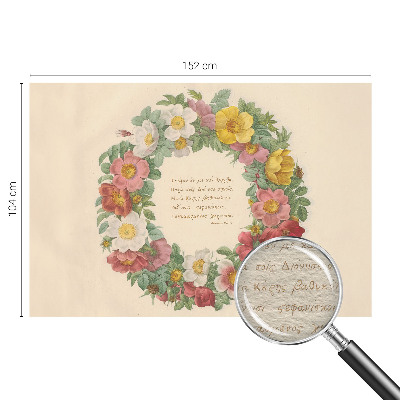 Non-woven photo wallpaper Floral wreath