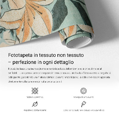 Non-woven photo wallpaper Floral wreath