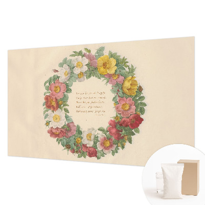 Non-woven photo wallpaper Floral wreath