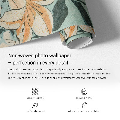Non-woven photo wallpaper Floral wreath