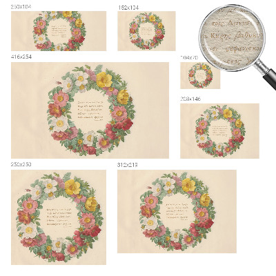 Non-woven photo wallpaper Floral wreath