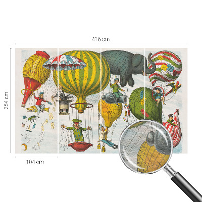 Photo wall mural Balloon journey