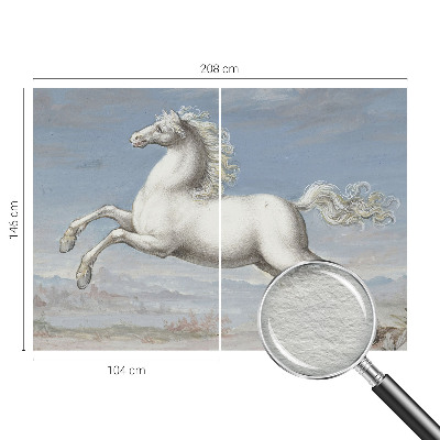 Wallpaper mural for living room Horses in the jump