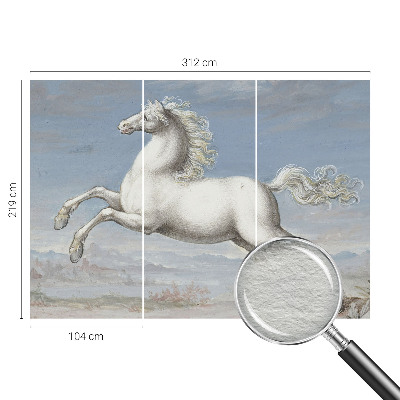 Wallpaper mural for living room Horses in the jump