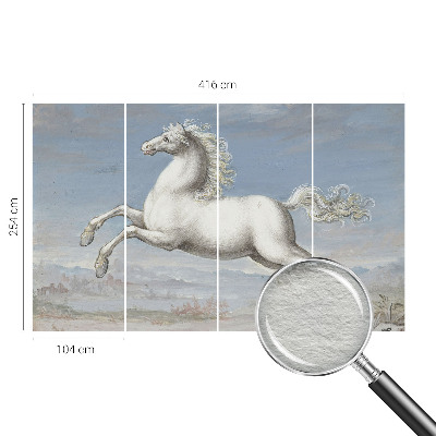 Wallpaper mural for living room Horses in the jump