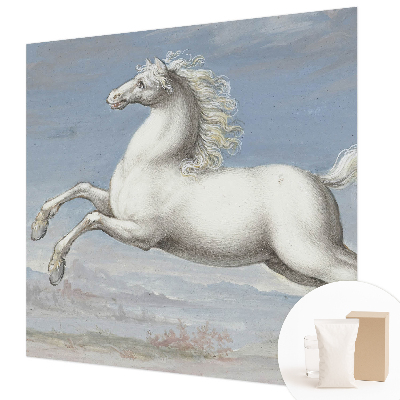 Wallpaper mural for living room Horses in the jump