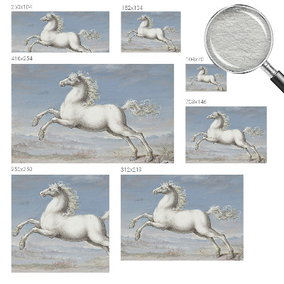 Wallpaper mural for living room Horses in the jump