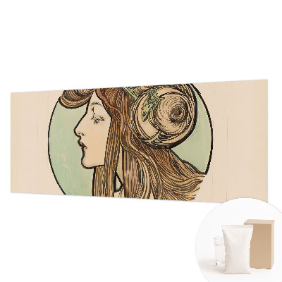 Large wallpaper mural Art Nouveau portrait