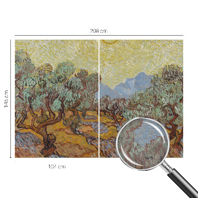 Custom size wall mural Olive trees