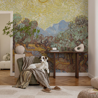 Custom size wall mural Olive trees