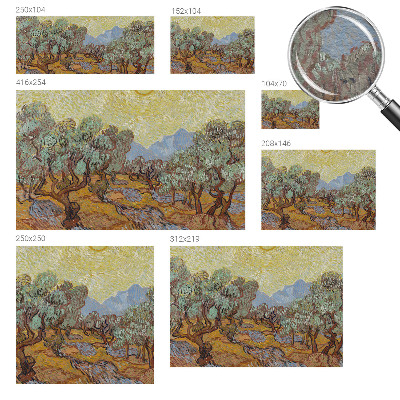 Custom size wall mural Olive trees