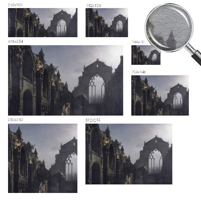 Decorative wall mural for living room Gothic ruins