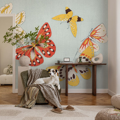 Wallpaper mural for living room Artistic butterflies