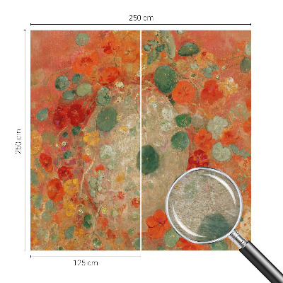 Wall mural for living room Abstract flowers