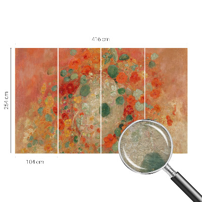 Wall mural for living room Abstract flowers