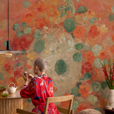 Wall mural for living room Abstract flowers