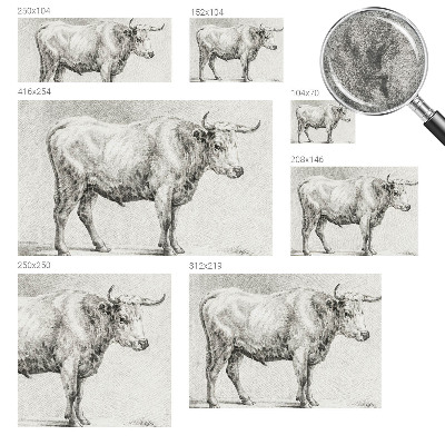 Wall mural for bedroom Bull pencil