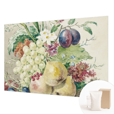 Wallpaper mural for living room Flowers and fruits