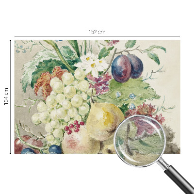Wallpaper mural for living room Flowers and fruits
