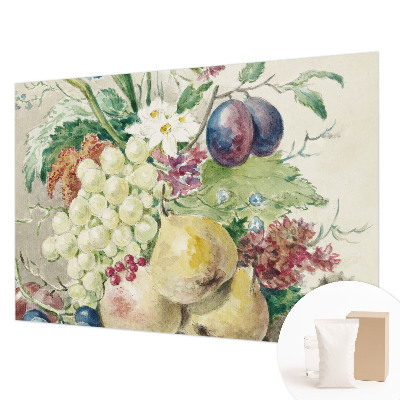 Wallpaper mural for living room Flowers and fruits
