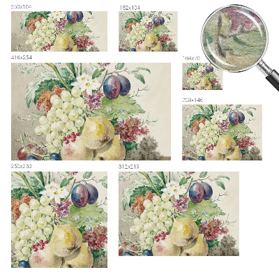 Wallpaper mural for living room Flowers and fruits