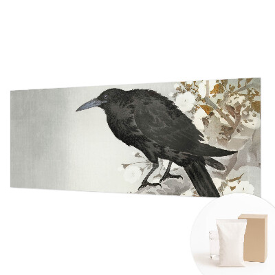 Bedroom wall mural wallpaper Raven in the flowers