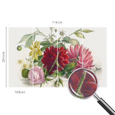 Large wall mural wallpaper Flower bouquet