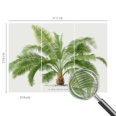 High quality wall mural wallpaper Shiny palm tree