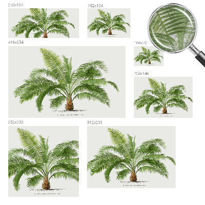 High quality wall mural wallpaper Shiny palm tree