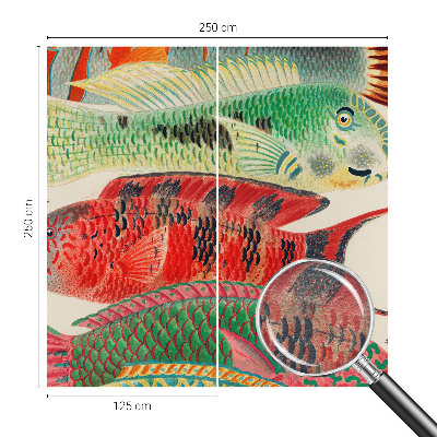 Premium wall mural for bedroom Exotic fish