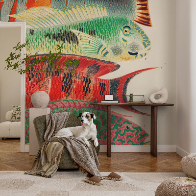 Premium wall mural for bedroom Exotic fish