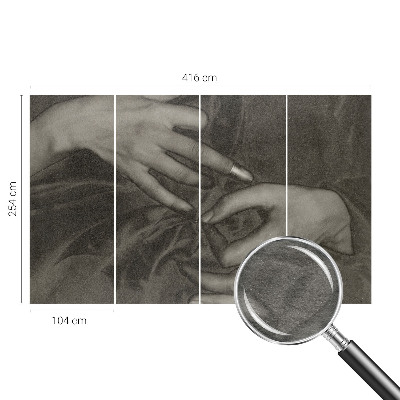 Wall mural Hands material