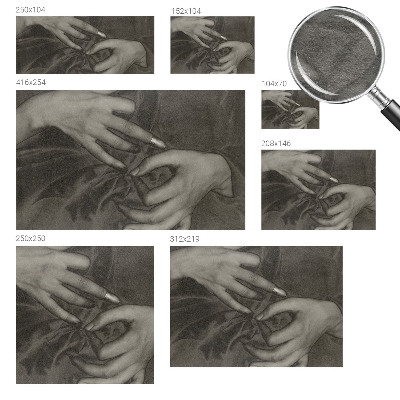 Wall mural Hands material