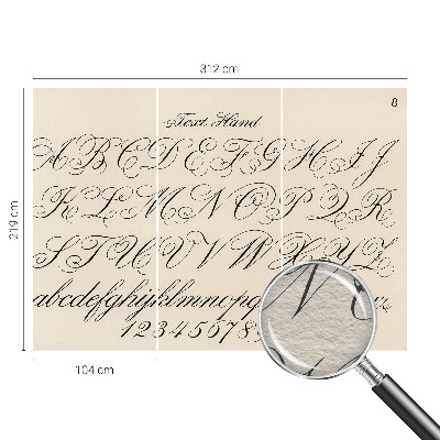 Photo wallpaper Calligraphic writing