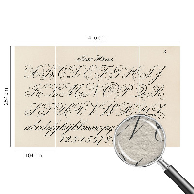 Photo wallpaper Calligraphic writing