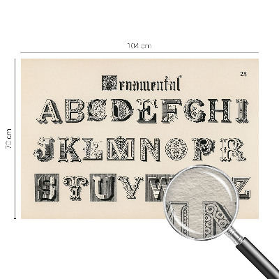 Wall mural for living room Decorative letters