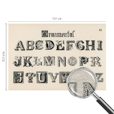 Wall mural for living room Decorative letters