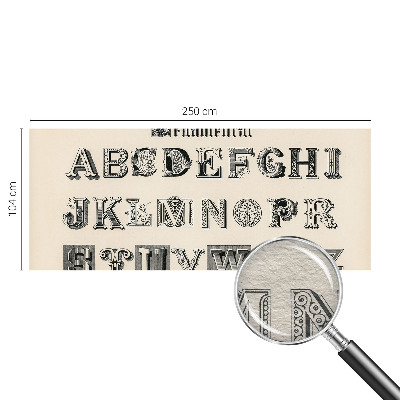 Wall mural for living room Decorative letters