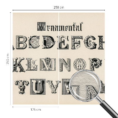 Wall mural for living room Decorative letters