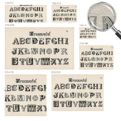 Wall mural for living room Decorative letters