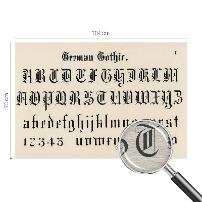 Wallpaper mural for living room Gothic letters