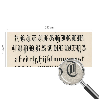 Wallpaper mural for living room Gothic letters