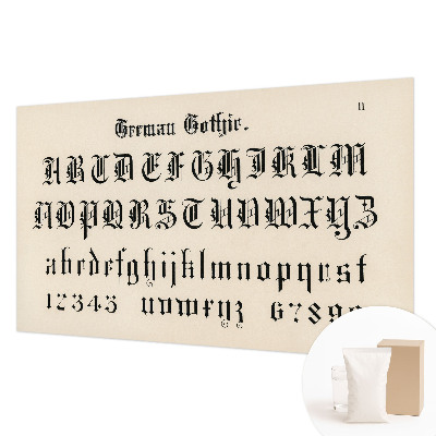 Wallpaper mural for living room Gothic letters