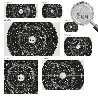 Large wallpaper mural Cosmic diagram