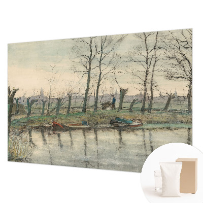 Modern wall mural for bedroom Winter landscape