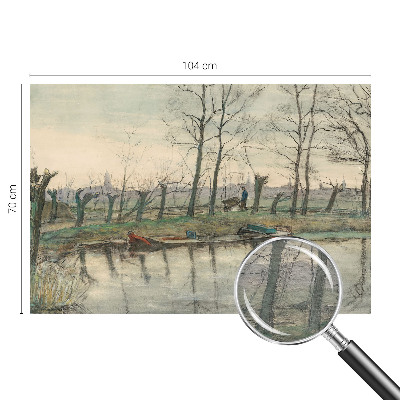 Modern wall mural for bedroom Winter landscape