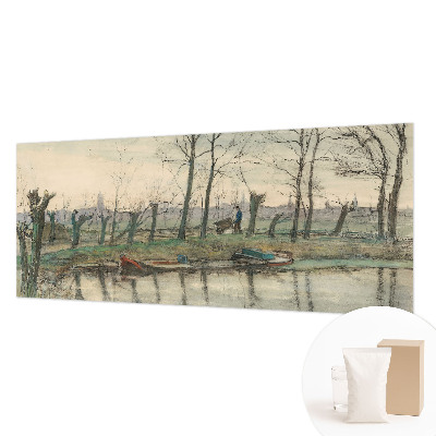 Modern wall mural for bedroom Winter landscape