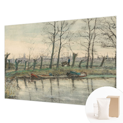 Modern wall mural for bedroom Winter landscape