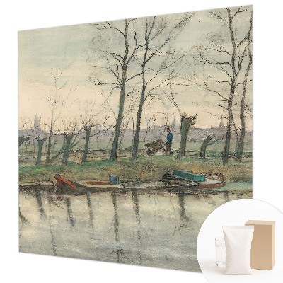 Modern wall mural for bedroom Winter landscape